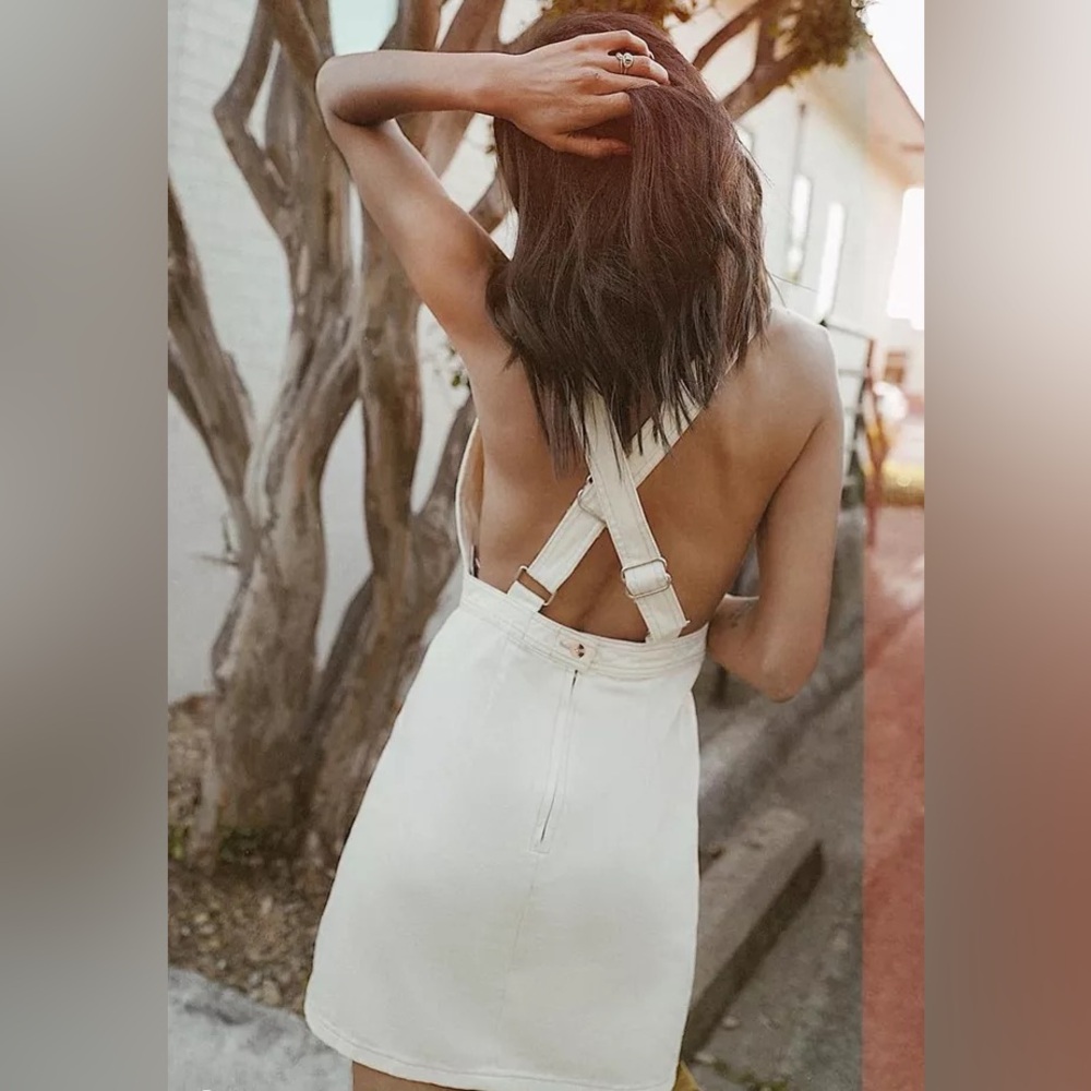 UO Plunge Vintage Denim Mini Dress - Picture 5 of 5